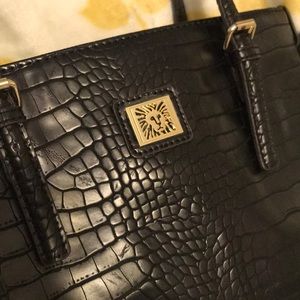Ann Klein Black Leather Purse